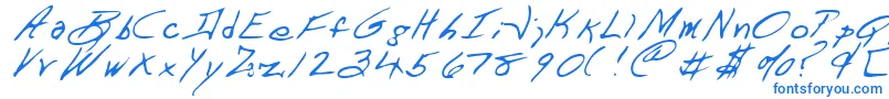 DART    -Schriftart – Blaue Schriften auf weißem Hintergrund