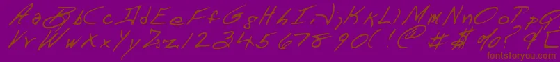 DART     Font – Brown Fonts on Purple Background