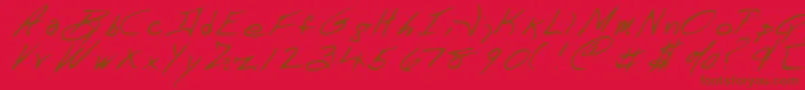 DART     Font – Brown Fonts on Red Background