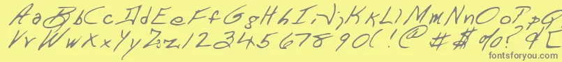 DART    -Schriftart – Graue Schriften auf gelbem Hintergrund