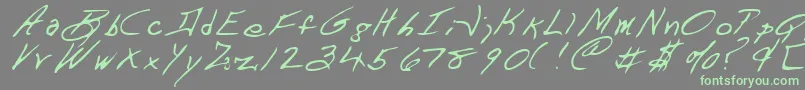 DART    -fontti – vihreät fontit harmaalla taustalla