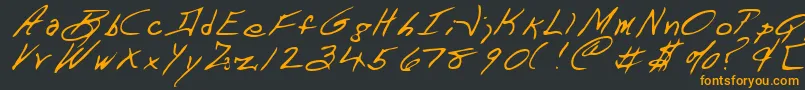 フォントDART     – 黒い背景にオレンジの文字