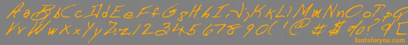 DART     Font – Orange Fonts on Gray Background