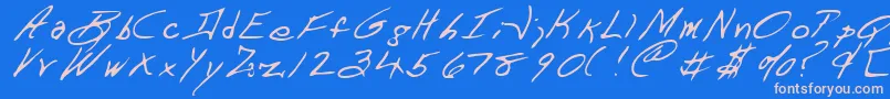 DART フォントについての詳細 フォントDART – ピンクの文字、青い背景