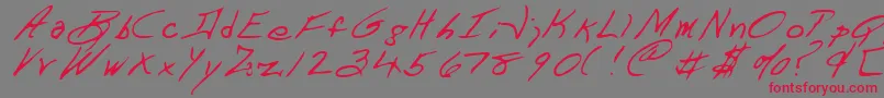 DART     Font – Red Fonts on Gray Background