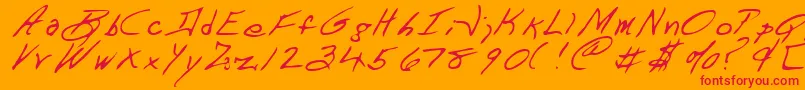 DART     Font – Red Fonts on Orange Background