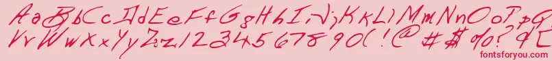 DART     Font – Red Fonts on Pink Background
