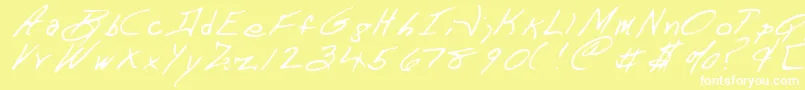 DART    -Schriftart – Weiße Schriften auf gelbem Hintergrund