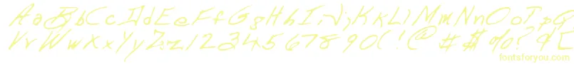 DART    -Schriftart – Gelbe Schriften auf weißem Hintergrund
