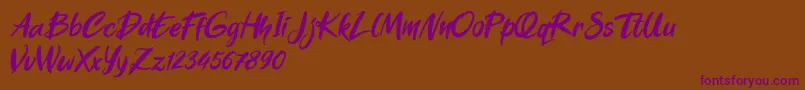 Darty Zhedant Font – Purple Fonts on Brown Background