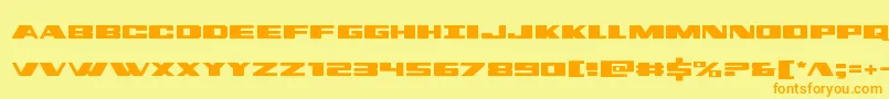 dassault Font – Orange Fonts on Yellow Background