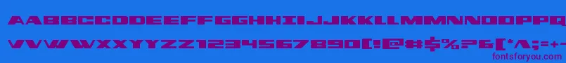 dassault-Schriftart – Violette Schriften auf blauem Hintergrund