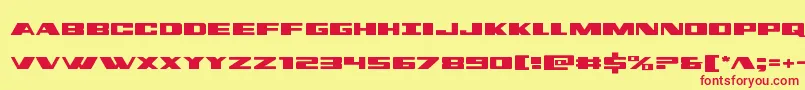 dassault Font – Red Fonts on Yellow Background