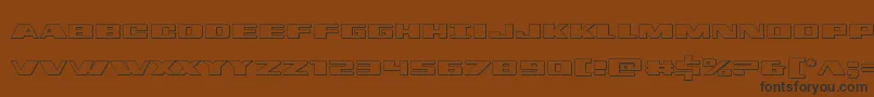 dassault3d Font – Black Fonts on Brown Background