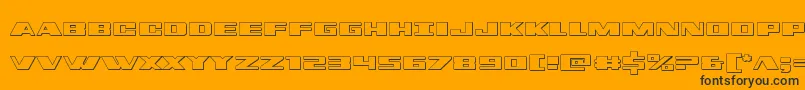 dassault3d Font – Black Fonts on Orange Background