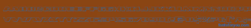 dassault3d Font – Blue Fonts on Brown Background