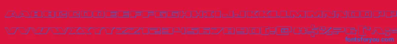 dassault3d-Schriftart – Blaue Schriften auf rotem Hintergrund