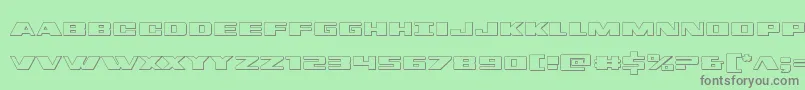 dassault3d Font – Gray Fonts on Green Background