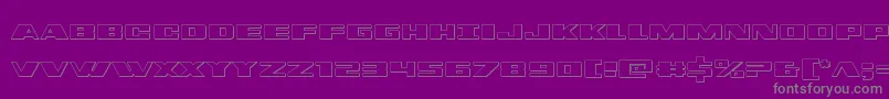 Police dassault3d – polices grises sur fond violet