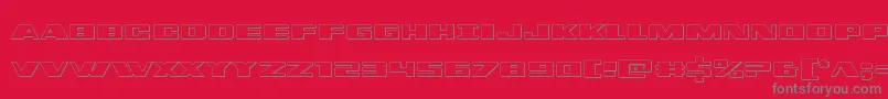 dassault3d-Schriftart – Graue Schriften auf rotem Hintergrund