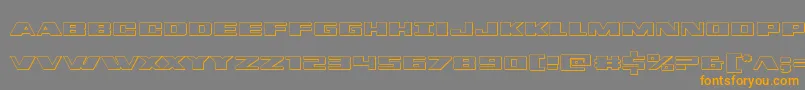 dassault3d Font – Orange Fonts on Gray Background