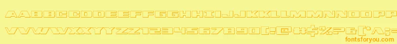dassault3d Font – Orange Fonts on Yellow Background