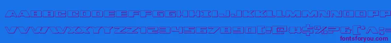 dassault3d Font – Purple Fonts on Blue Background