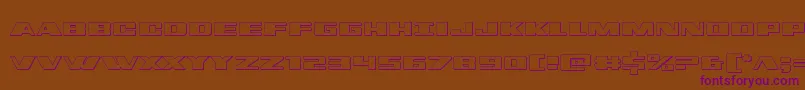 dassault3d Font – Purple Fonts on Brown Background