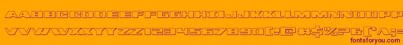 dassault3d Font – Purple Fonts on Orange Background