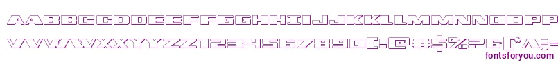 Czcionka dassault3d – fioletowe czcionki
