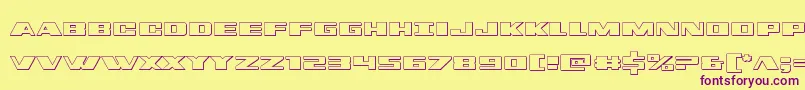 dassault3d Font – Purple Fonts on Yellow Background