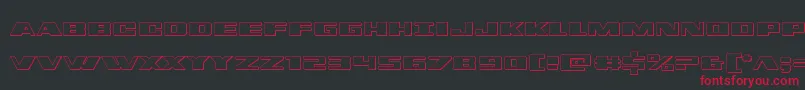 dassault3d Font – Red Fonts on Black Background