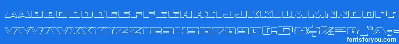 dassault3d Font – White Fonts on Blue Background
