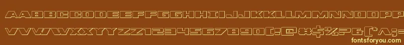 dassault3d Font – Yellow Fonts on Brown Background