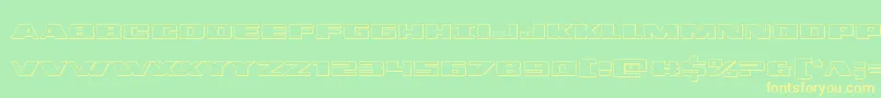 Шрифт dassault3d – жёлтые шрифты на зелёном фоне