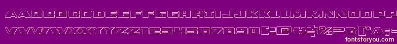 dassault3d-Schriftart – Gelbe Schriften auf violettem Hintergrund