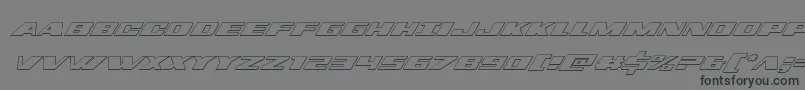 dassault3dital Font – Black Fonts on Gray Background