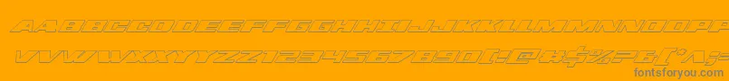 dassault3dital Font – Gray Fonts on Orange Background