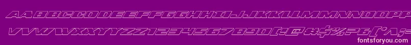 Fonte dassault3dital – fontes rosa em um fundo violeta