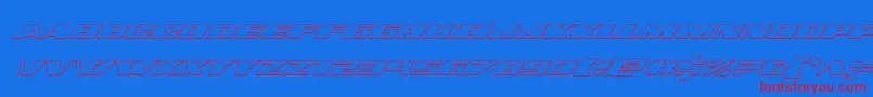 dassault3dital-Schriftart – Rote Schriften auf blauem Hintergrund