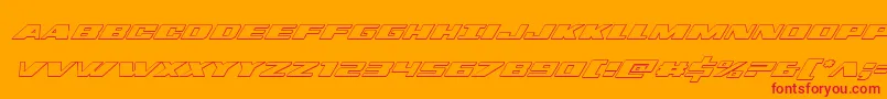 dassault3dital-Schriftart – Rote Schriften auf orangefarbenem Hintergrund