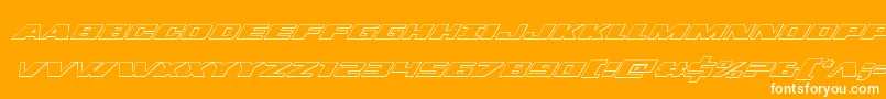 Шрифт dassault3dital – белые шрифты на оранжевом фоне