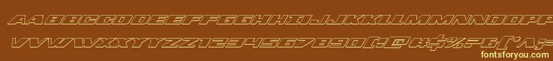 dassault3dital Font – Yellow Fonts on Brown Background
