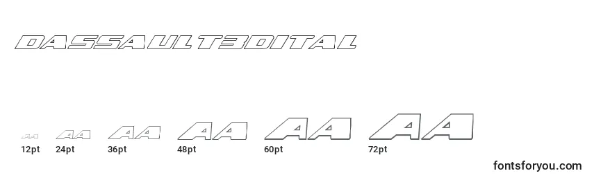 Größen der Schriftart Dassault3dital (124536)