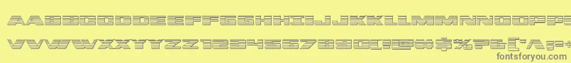 dassaultchrome Font – Gray Fonts on Yellow Background