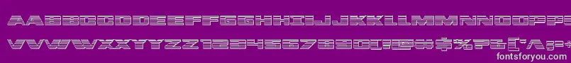Czcionka dassaultchrome – zielone czcionki na fioletowym tle