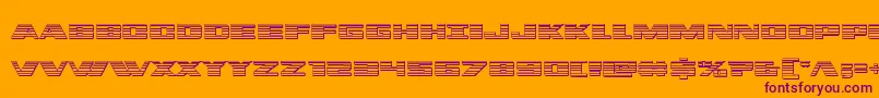 dassaultchrome Font – Purple Fonts on Orange Background