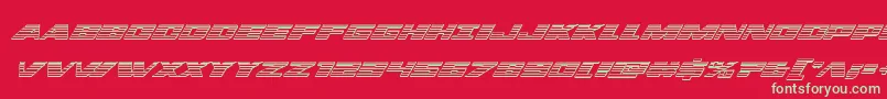 dassaultchromeital Font – Green Fonts on Red Background