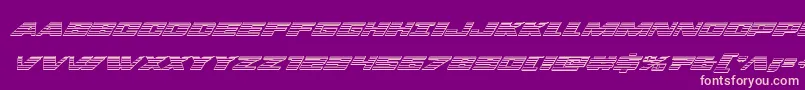 dassaultchromeital Font – Pink Fonts on Purple Background