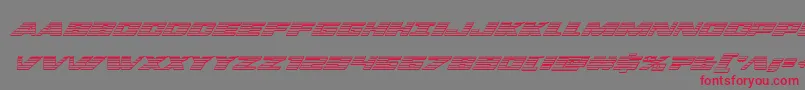 dassaultchromeital Font – Red Fonts on Gray Background